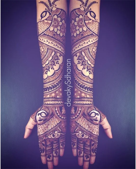 Exquisite Outline Placement On Stylish Full Hand Mehndi Design